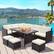 Alt View 1. Costway - 7 PCS Patio Furniture Set Rattan Sectional Conversation Sofa Coffee Table Porch - Mixed Brown/White.