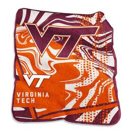 Logo Brands - Virginia Tech Hokies 50" x 60" Swirl Raschel Throw Blanket - Multicolor
