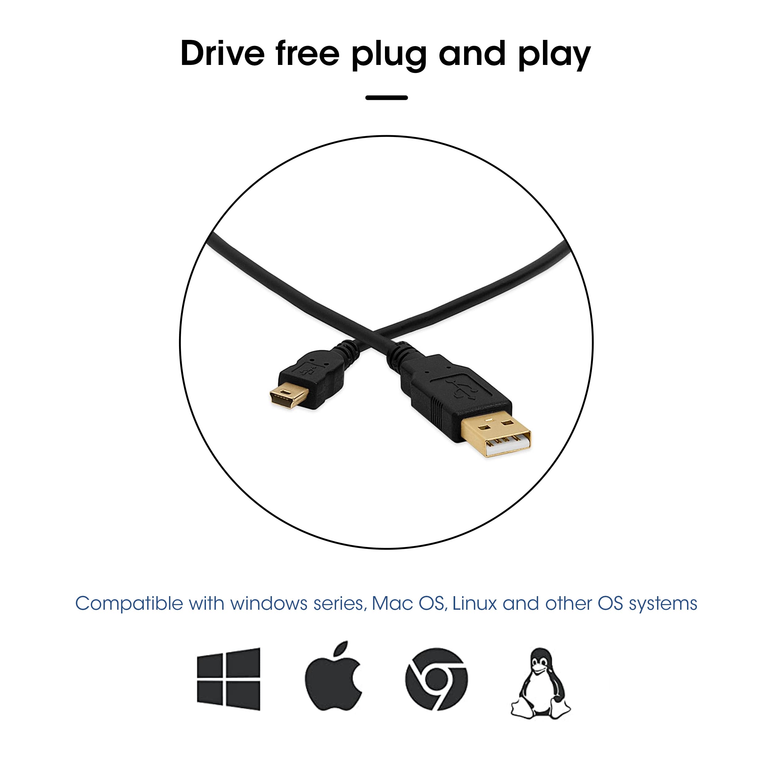 Drive free plug and play

Compatible with windows series, Mac OS, Linux and other OS systems