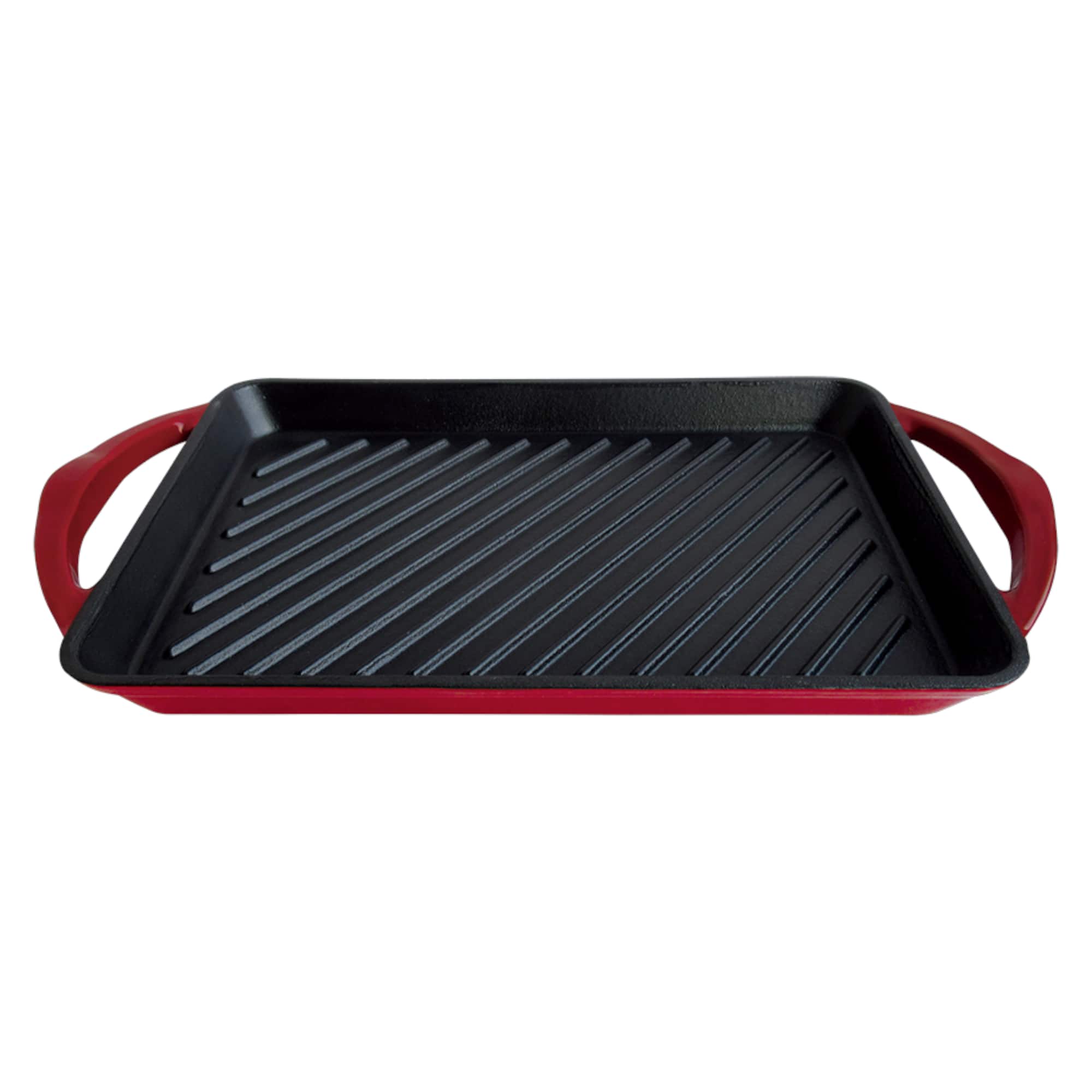 Front. Hell's Kitchen - Hell's Kitchen 16-Inch Cast Iron Grill - Red Black.