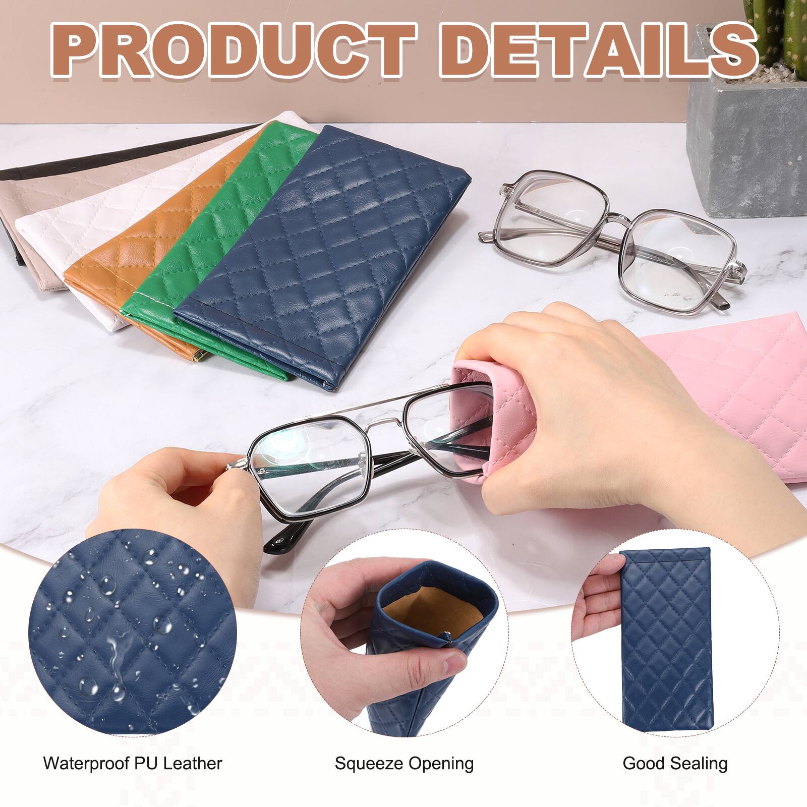 PRODUCT DETAILS

- Waterproof PU Leather
- Squeeze Opening
- Good Sealing