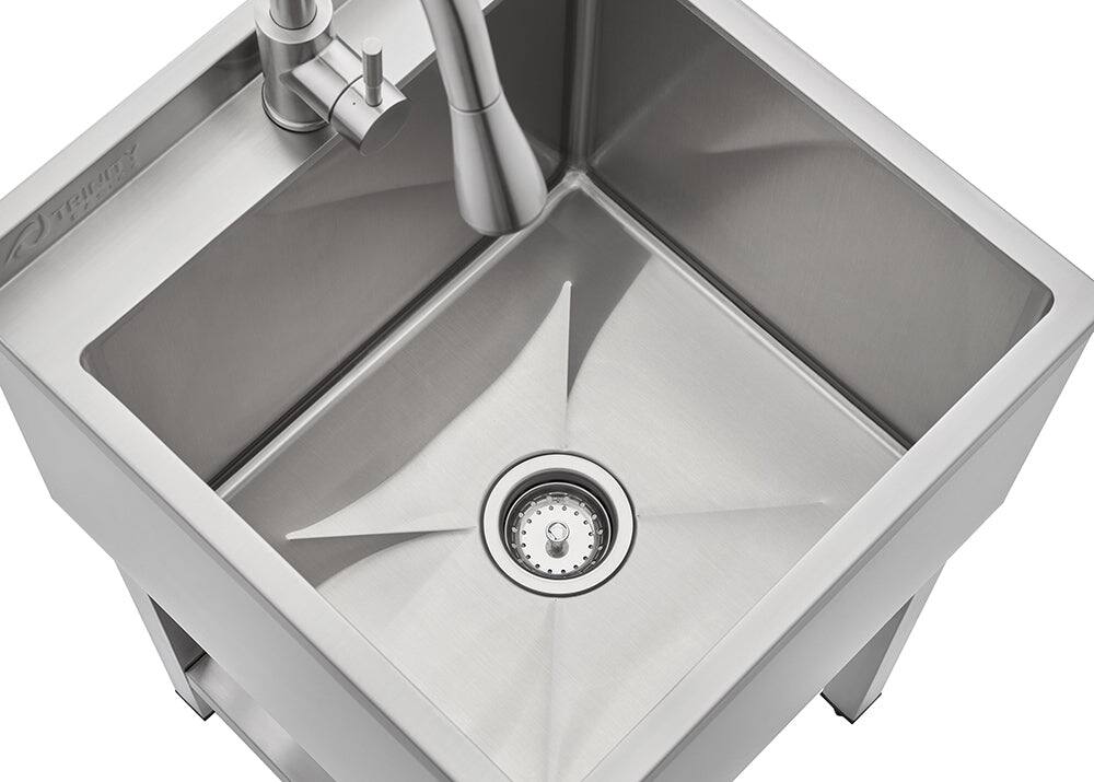 Alt View 2. TRINITY - Trinity Basics EcoStorage® | 18x16x13 Basin | Stainless Steel Utility Sink | Nsf | w/ Pull-Out Faucet - Chrome.