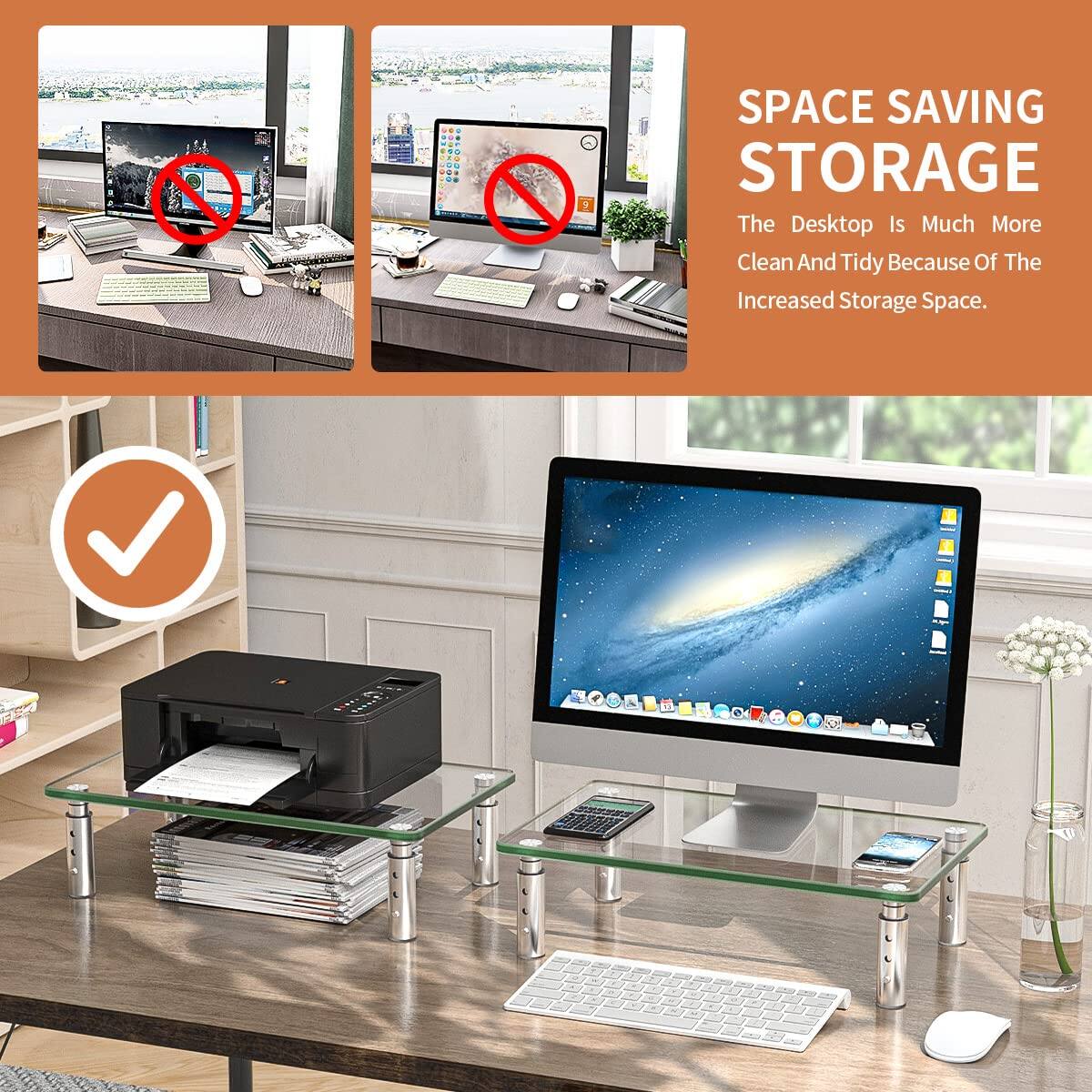 SPACE SAVING STORAGE  
The Desktop Is Much More Clean And Tidy Because Of The Increased Storage Space.