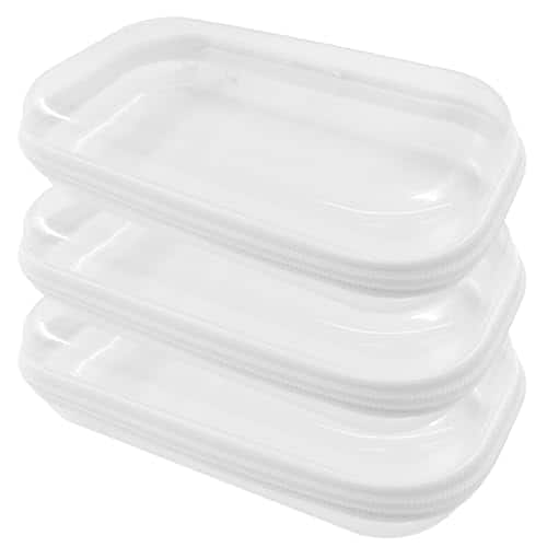 ESBANY - 3 Pcs Clear Hard Shell Zipper Case, Portable Cosmetic Cases with Zippers, Clear Zipper Pouches Hard Shell Toy Storage - 3PCS-S