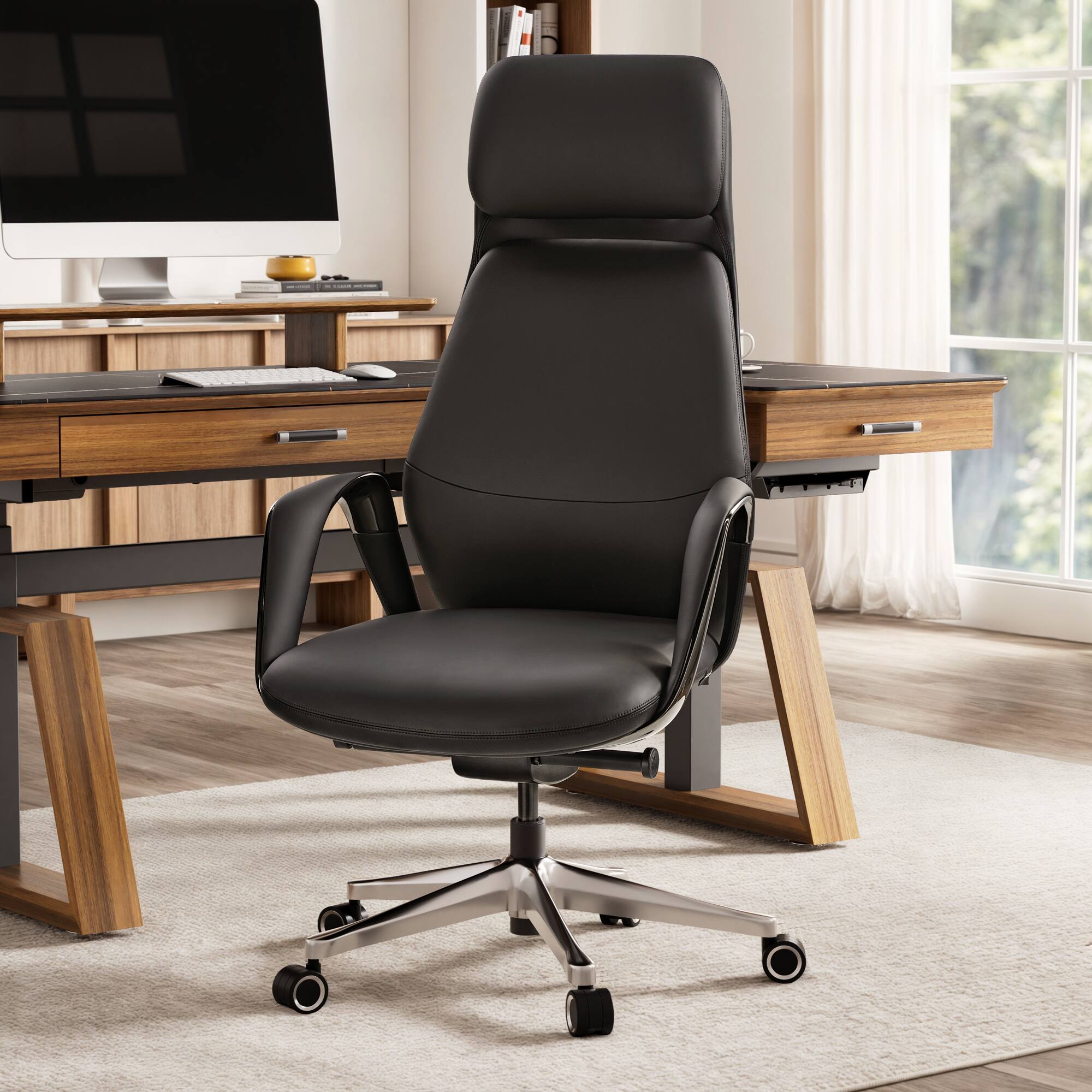 Alt View 7. Eureka Ergonomic - Ergonomic Executive Office Chair with Lumbar Support & High Back Support - Black.