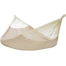 Sunnydaze - 2-Person Cotton and Nylon Woven Fabric Hammock - Natural