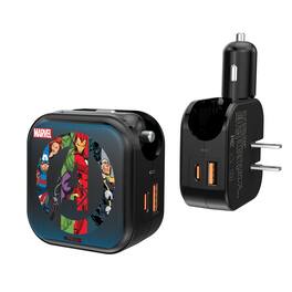 Keyscaper - Marvel Grid 2 in 1 USB A/C Charger - Avengers