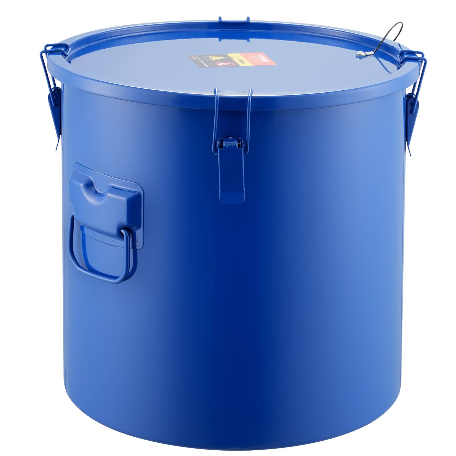 Alt View 5. VEVOR - Fryer Grease Bucket, 8 Gal Oil Disposal Caddy Carbon Steel Fryer Oil Bucket with Rust-Proof Coating, Transport Container - Blue.