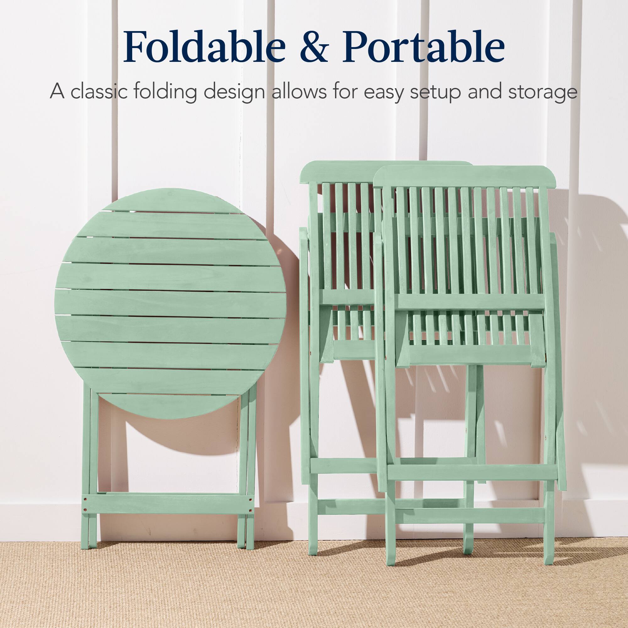 Foldable & Portable

A classic folding design allows for easy setup and storage