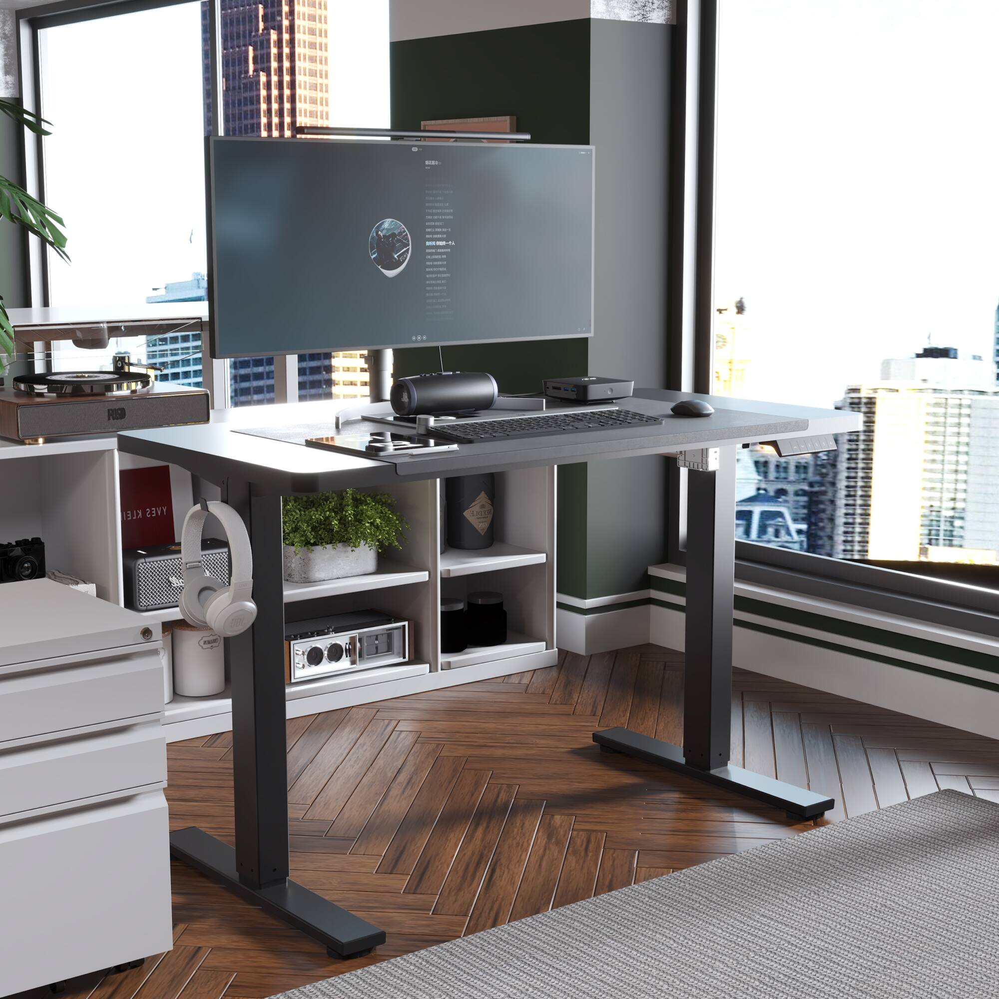 FlexiSpot E2 48''W Electric Adjustable Standing Desk Chipboard