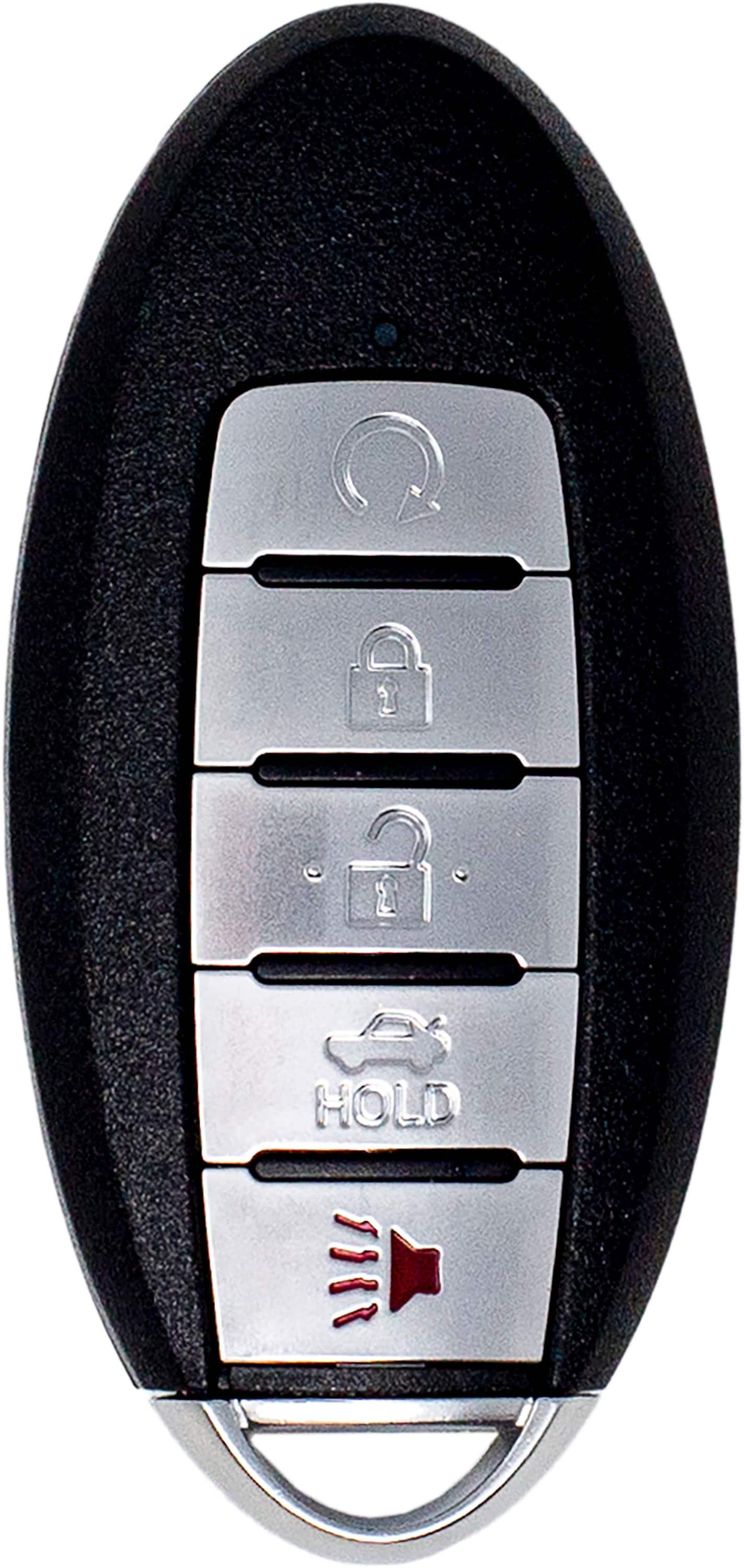 Car Keys Express - Nissan Simple Key - 5 Button Smart Key Remote and programming device - Black - Front_Zoom