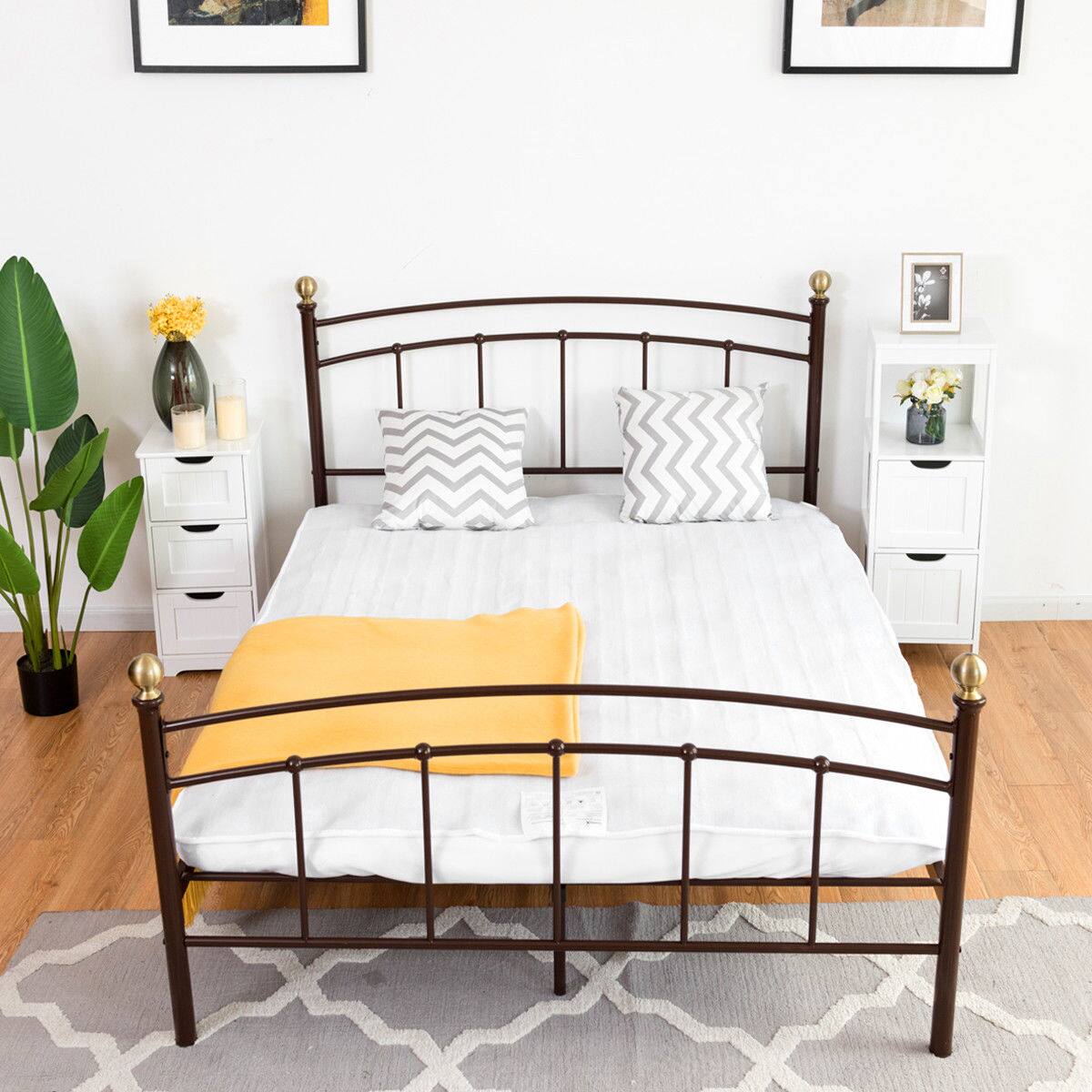 Costway Electric Heated Mattress Pad Safe Full 8 Temperature 10h Timer