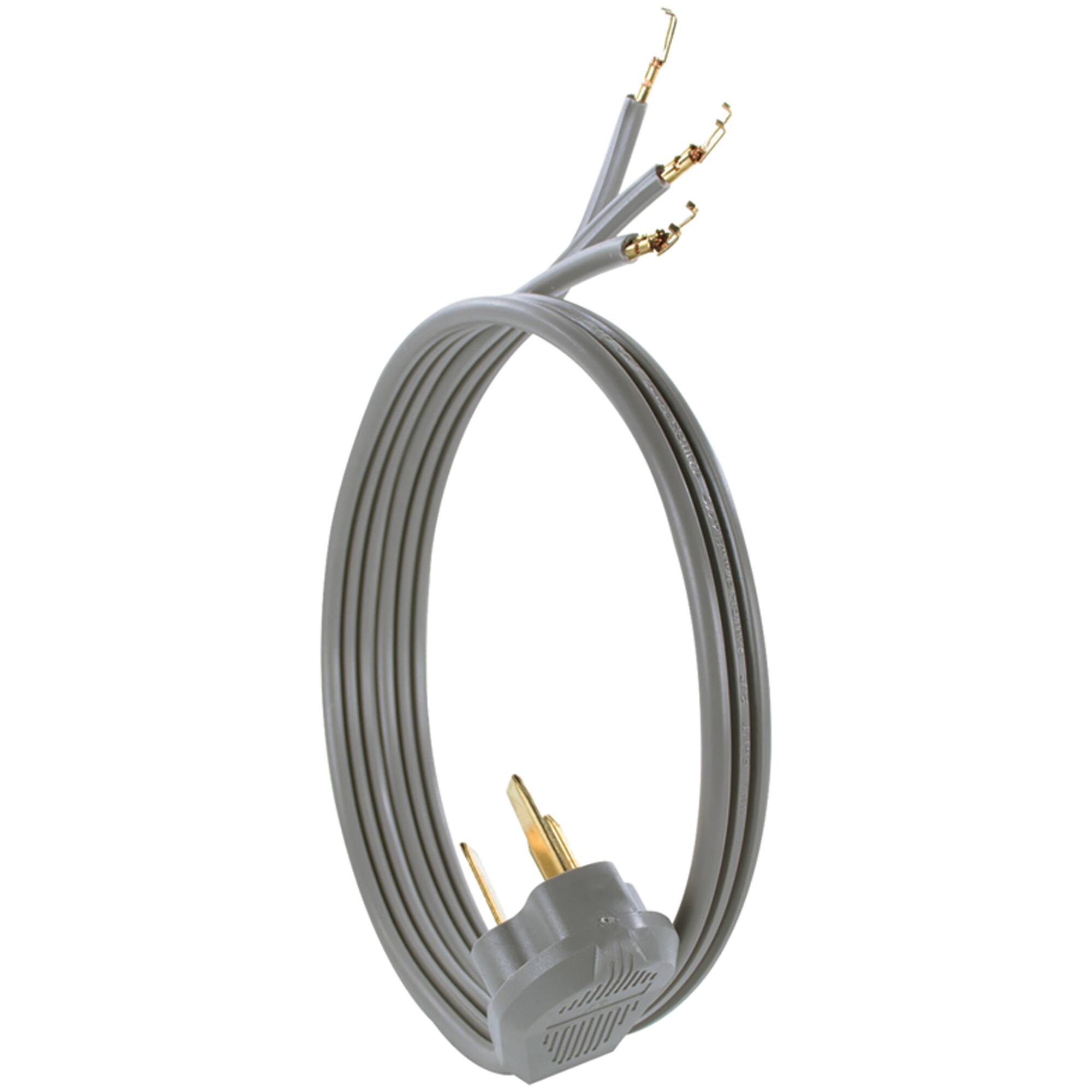 Alt View 9. Certified Appliance Accessories - 3-Wire Open-End-Connector 50 Amp Range Cord 4 ft.