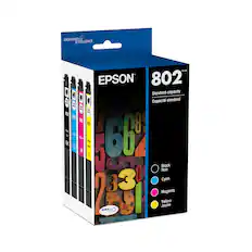 Designed Excellence TM/ Epson 802 Standard-capacity TO F Capacit standard - 1 S IC - E O 802 - 202 802 8 802 t t Lo 66% 6 Bpo 1 BK C - M Y 5 Black Noir 3 O Cyan 2 3 Magenta Duram Ultra I Jaune Yellow I
