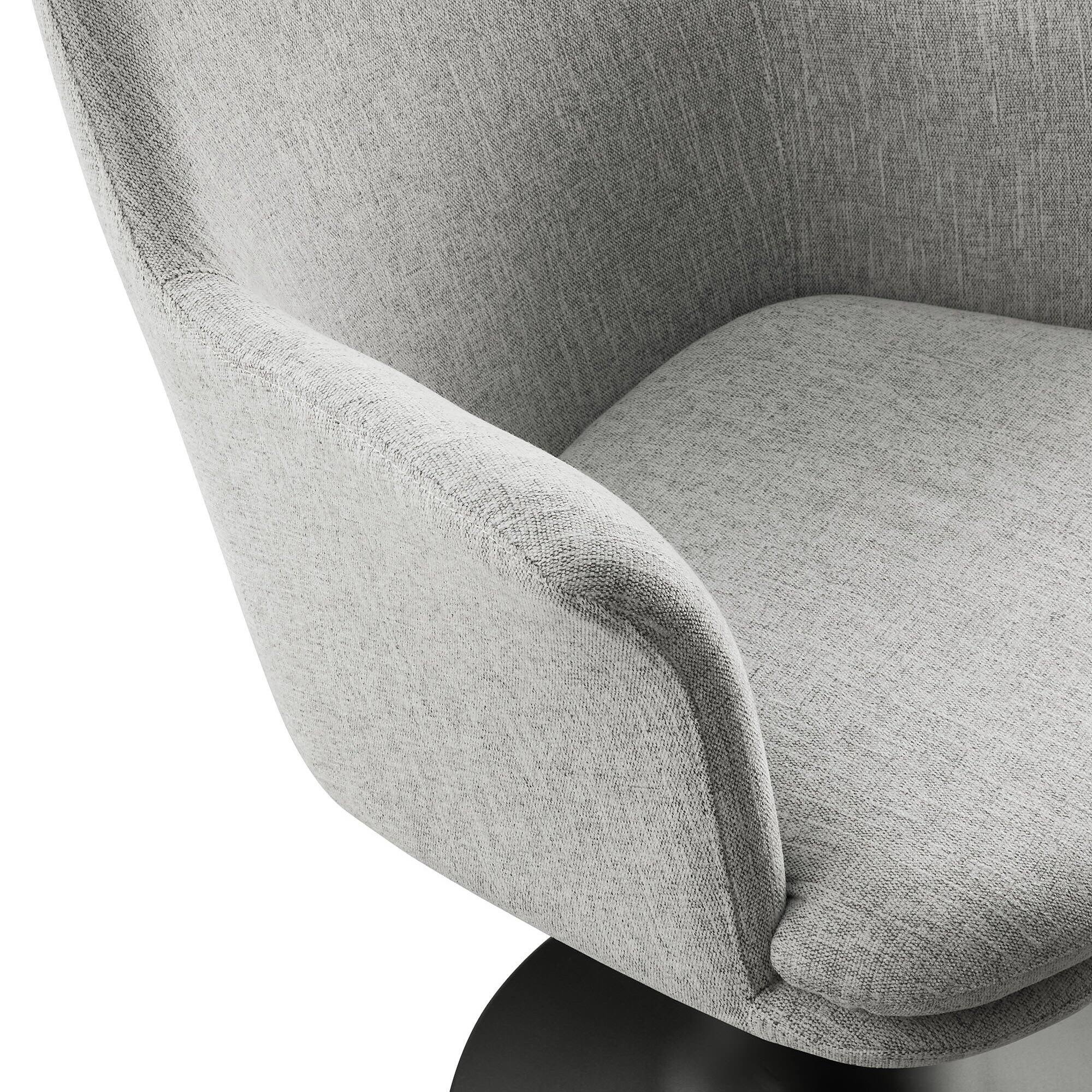 Alt View 6. Modway - Lippa Swivel Dining Armchair - Black Light Gray.