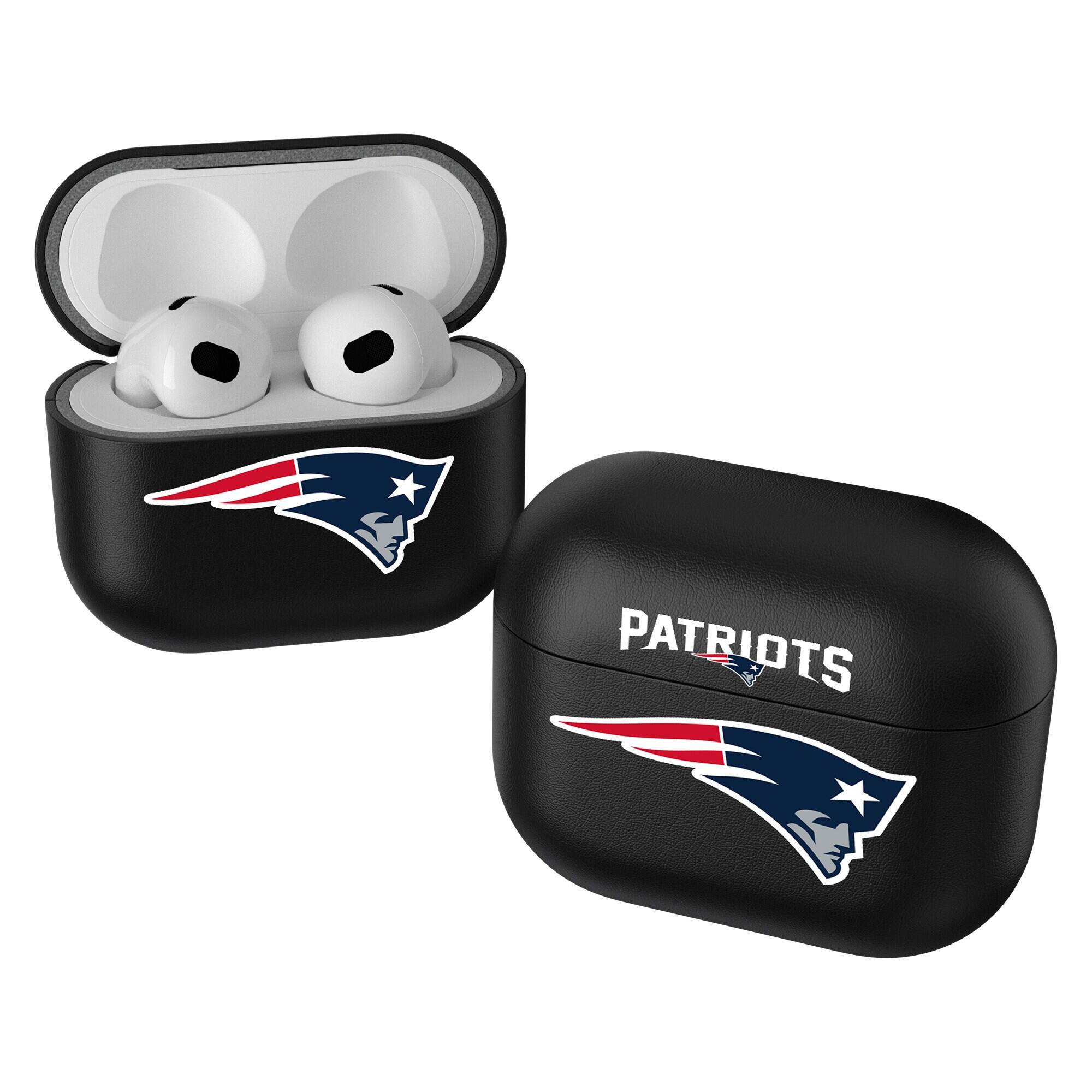 Front. Keyscaper - New England Patriots Black Insignia AirPods 3rd Gen Case Cover - Black.