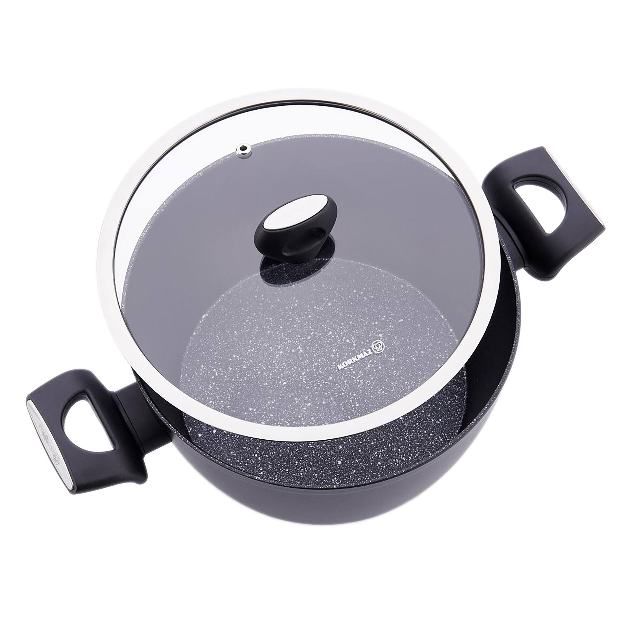 Alt View 2. Korkmaz - Korkmaz Nora 2 Piece 2.2 Liter Alumium Nonstick Low Casserole Dish with Lid - Black.