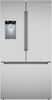 Front. Bosch - 100 Series 36 in. Wide 26 Cu. Ft. French Door Bottom Freezer Smart Refrigerator with External Ice and Water - Stainless Steel.