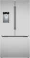 Bosch - 100 Series 36 in. Wide 26 Cu. Ft. French Door Bottom Freezer Smart Refrigerator with External Ice and Water - Stainless Steel