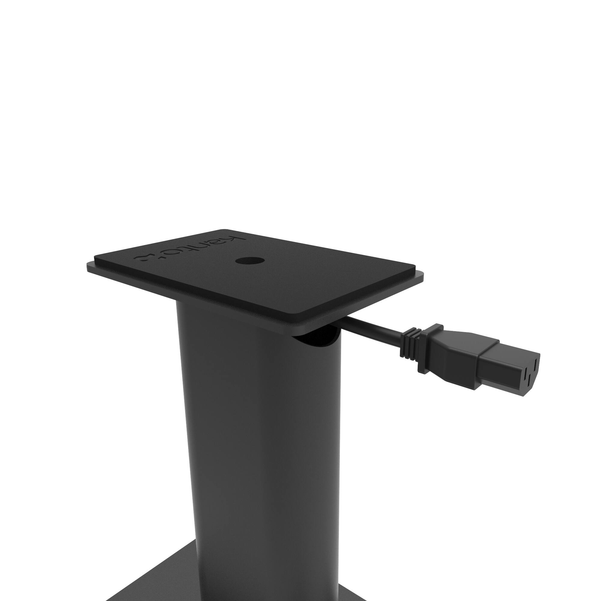 Back. Kanto - 9" Universal Desktop Speaker Stands with Cable Management, Pair - Black.