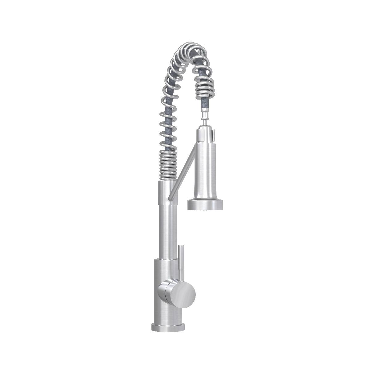 Alt View 3. Ropilly - Ropilly Single Handle Kitchen Faucet, Brushed Nickel Finish, Modern High Arc Spring Design - Brushed Nickel.