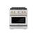 Front. ZLINE - Autograph Edition 30" Paramount Gas Range w/ 4 Burners & Champagne Bronze Accents (SGRZ-30-CB) - Stainless Steel.