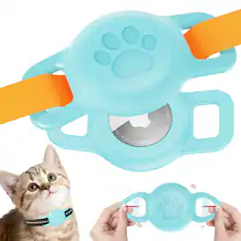 Paradigms Interiors - Ipx8 Waterproof Airtag Holder For Cat And Dog Collars Silicone Mount Airtags Within 1 - green+green-Only airtag holder
