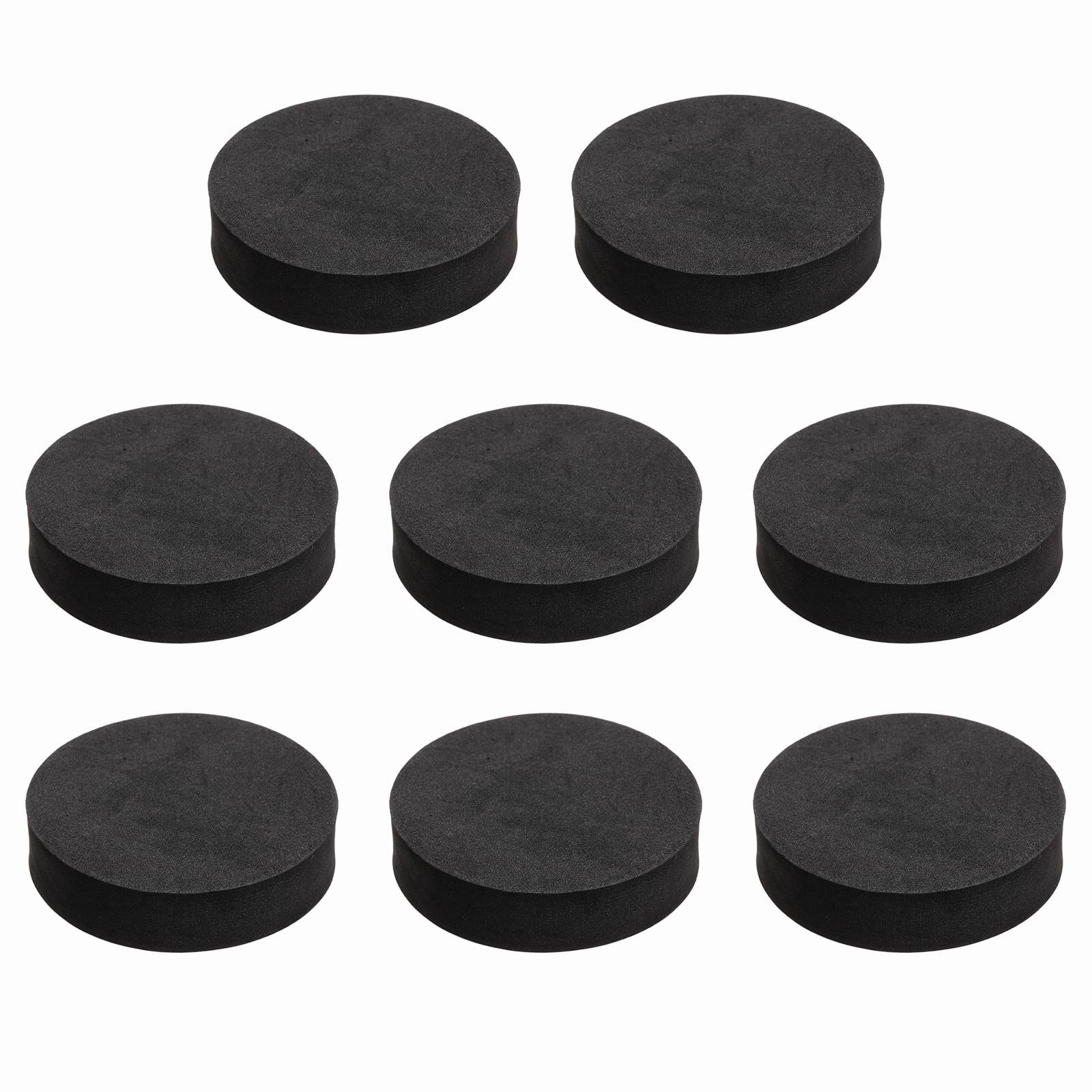 Unique Bargains - Single Sided Speaker Isolation Pads 65x16mm Round EVA Acoustic Foam Anti-Vibration Feet for Speaker Subwoofer, 8pcs - Black
