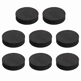 Unique Bargains - Single Sided Speaker Isolation Pads 65x16mm Round EVA Acoustic Foam Anti-Vibration Feet for Speaker Subwoofer, 8pcs - Black