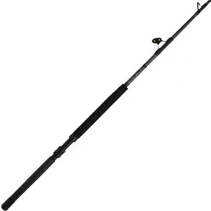 Front. PENN - Penn Ally II Boat Conventional Casting Fishing Rod 6 Feet, up to 80 Lbs, Black - black.