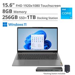 Lenovo - Ideapad 3i 15.6" FHD Touchscreen Laptop - Core i3-1115G4 with 8GB Memory - 256GB SSD - Arctic Grey