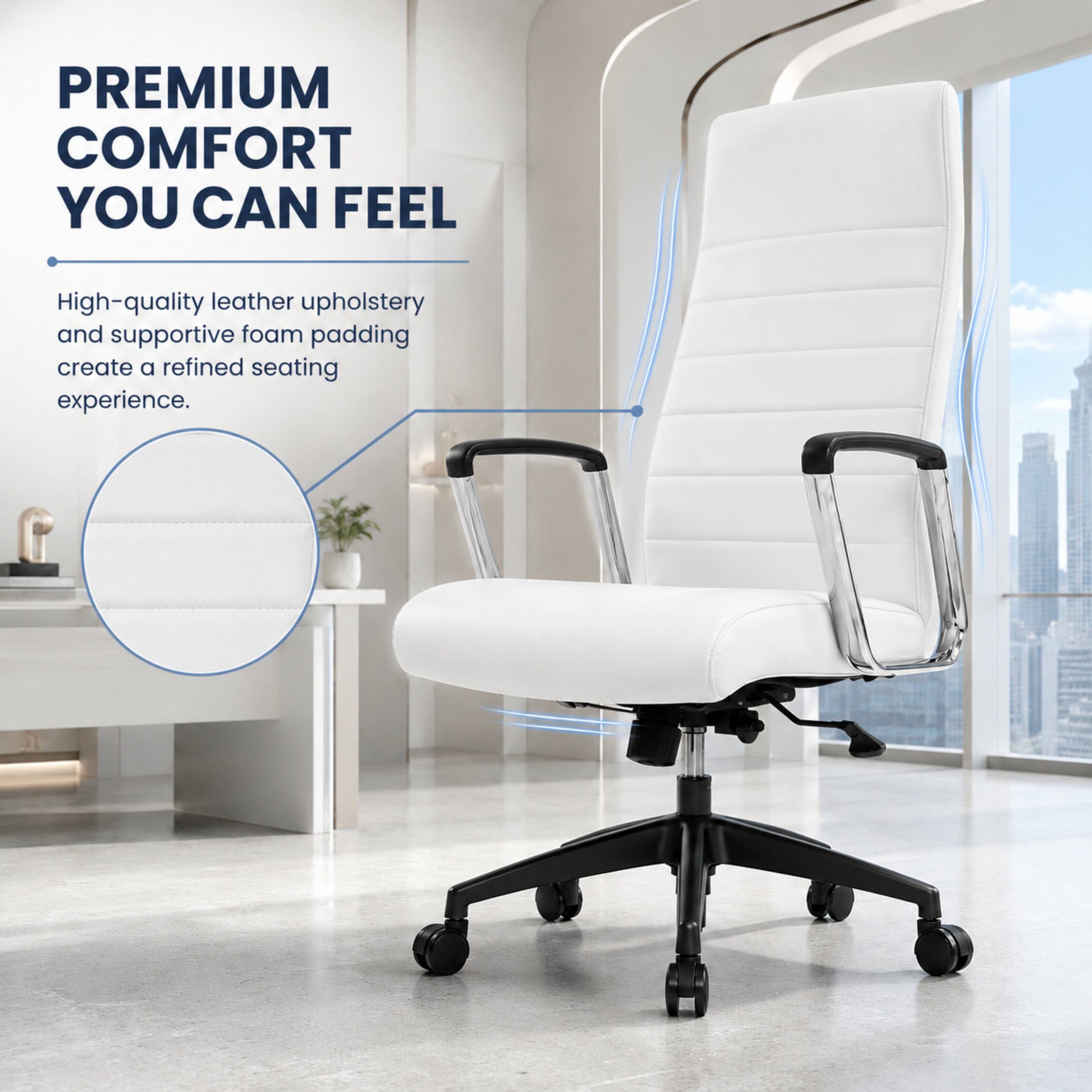 PREMIUM COMFORT YOU CAN FEEL

High-quality leather upholstery and supportive foam padding create a refined seating experience.