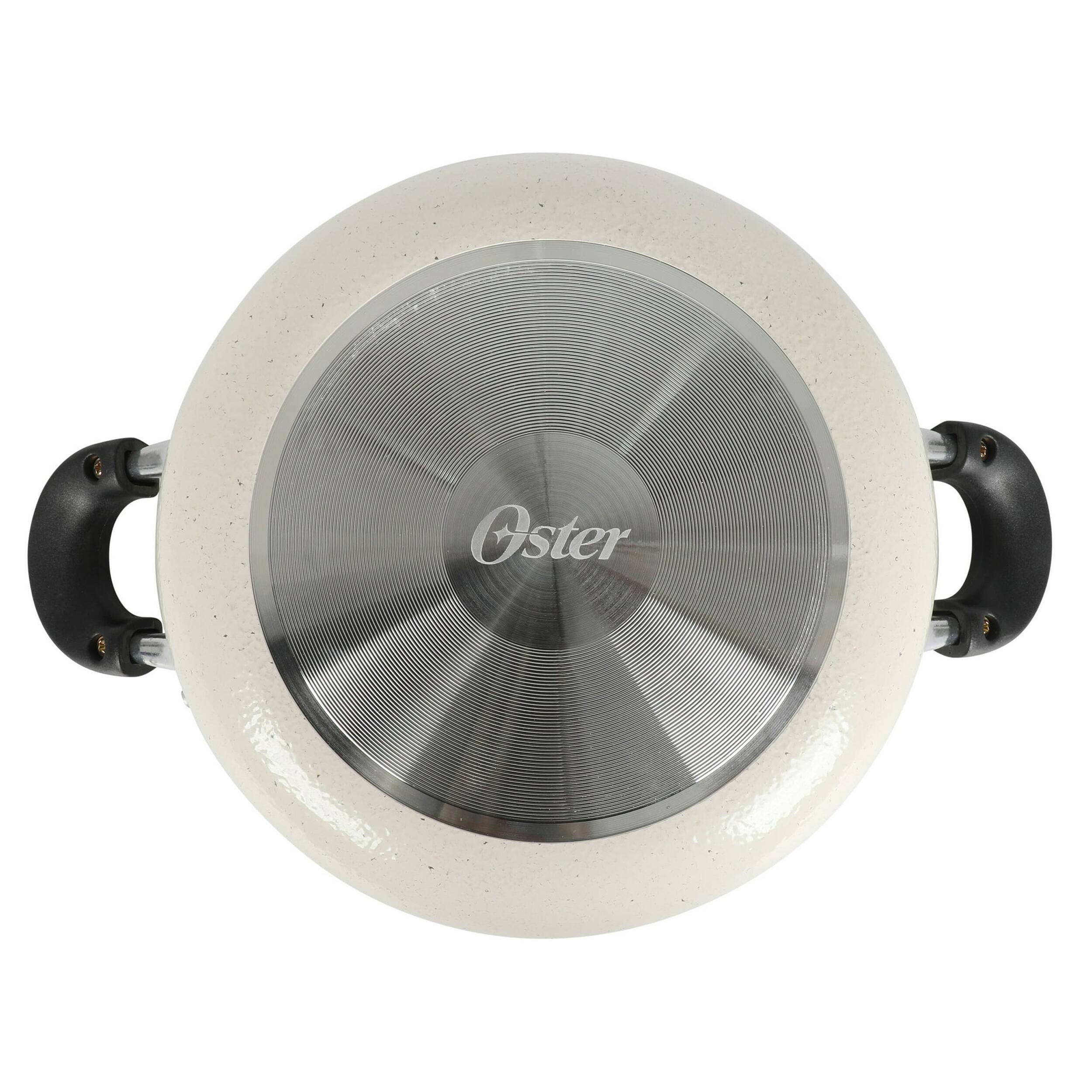 Alt View 3. Oster - Oster Clairborne 6.9 Quart Nonstick Aluminum Caldero with Lid in Linen - Linen.