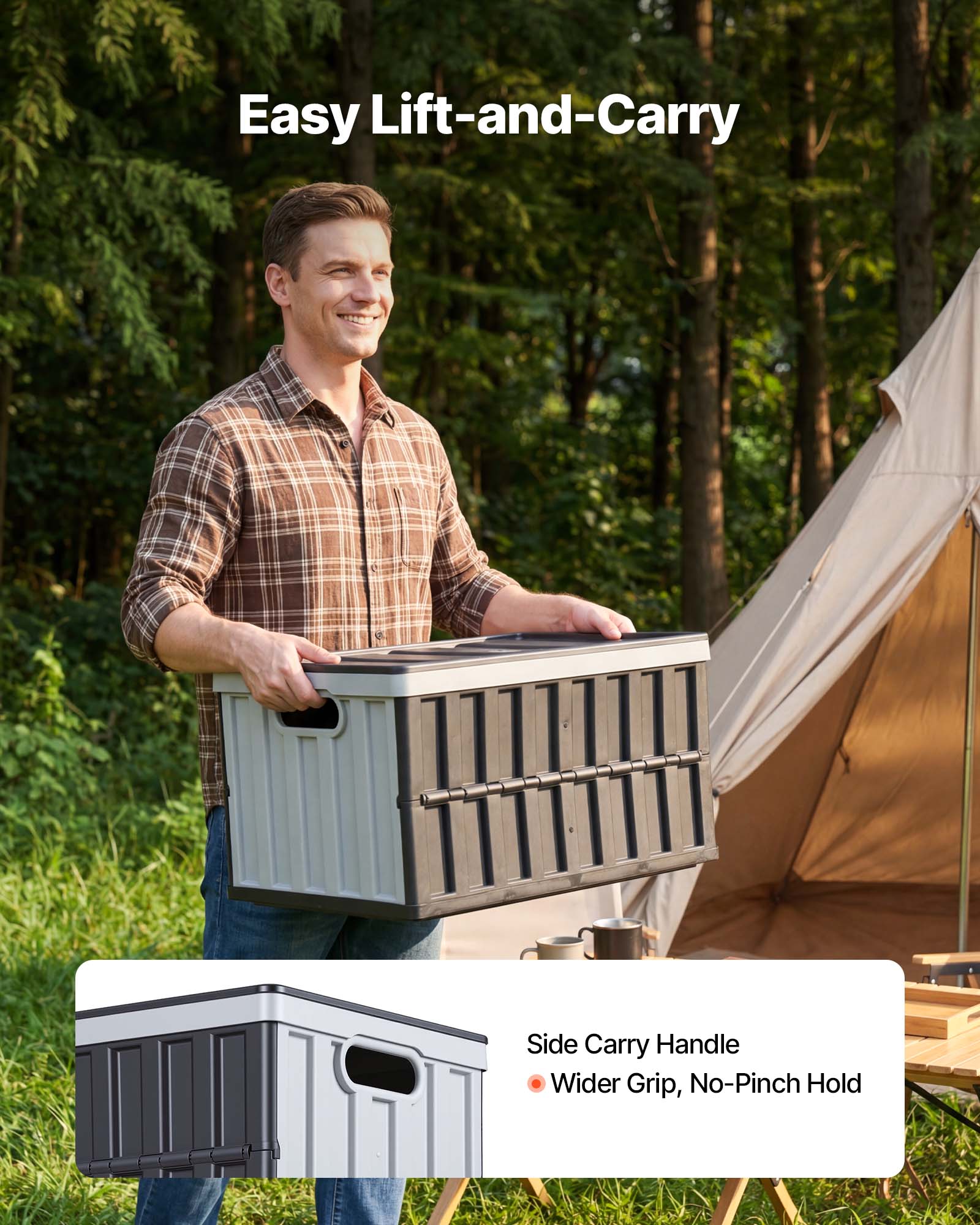 Easy Lift-and-Carry

Side Carry Handle
- Wider Grip, No-Pinch Hold