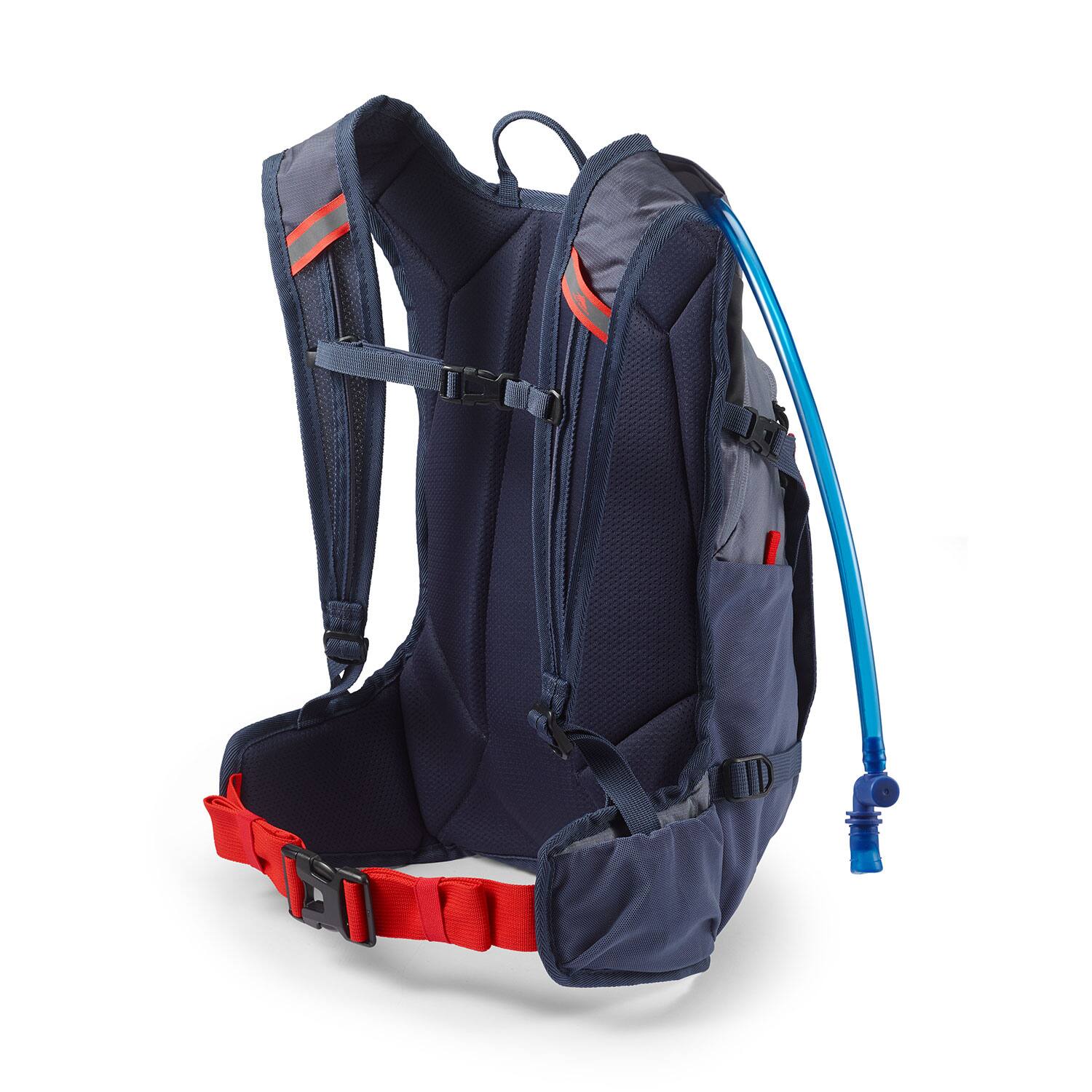 Alt View 2. High Sierra - High Sierra Hydrahike 2.0 16L Hydration Water Backpack for Hiking, Gray & Red - Grey Blue.