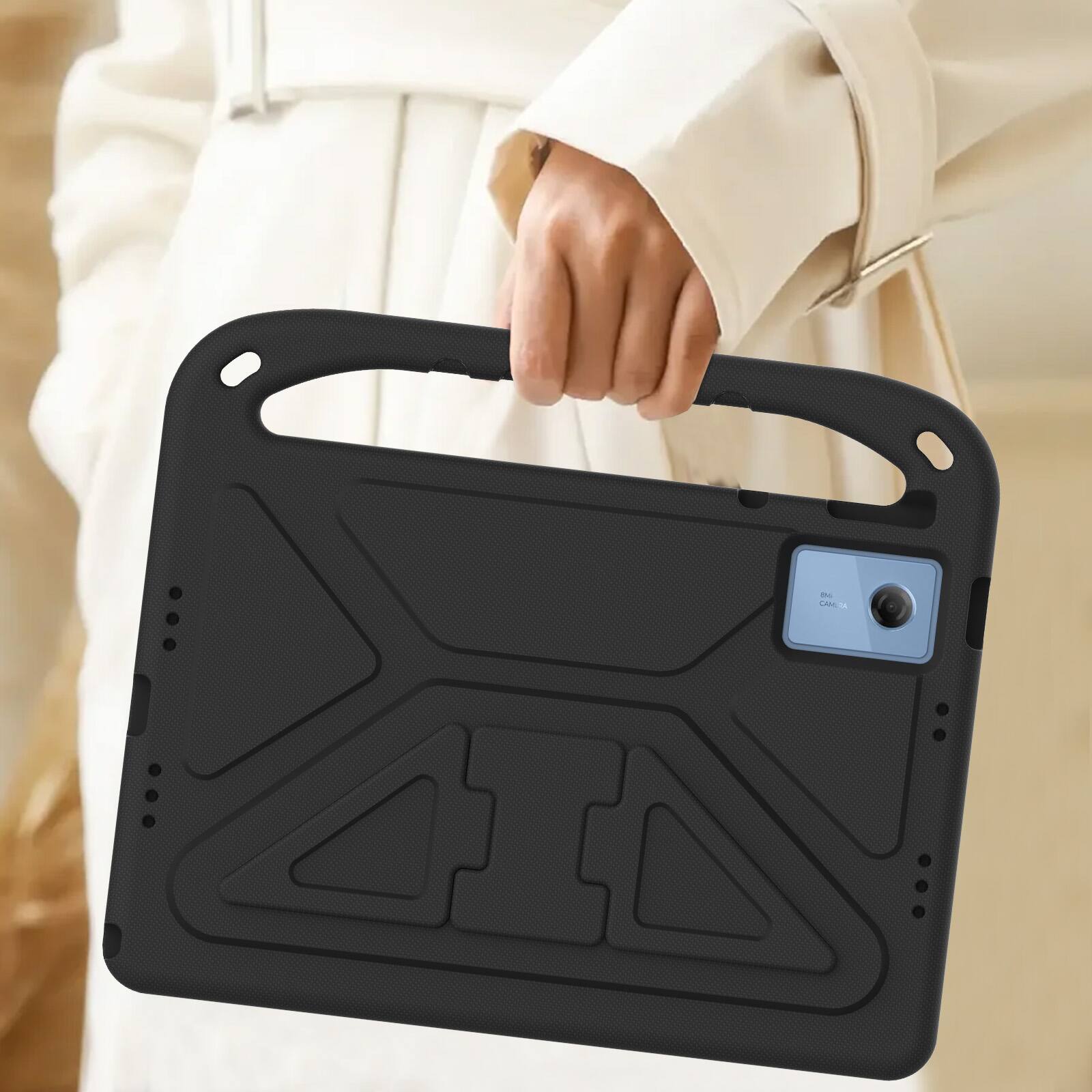 Alt View 3. UUCOVER - Lightweight EVA Kids Case for Lenovo Idea Tab 11 inch (TB336) 2025/ K11 Gen 2 Shockproof Handle Stand Anti-Slip Cover - Black.