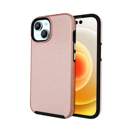 Front. Entronix - Entronix Rugged Case for iPhone 14 - Shockproof and Anti-Slip Protection - Rose.