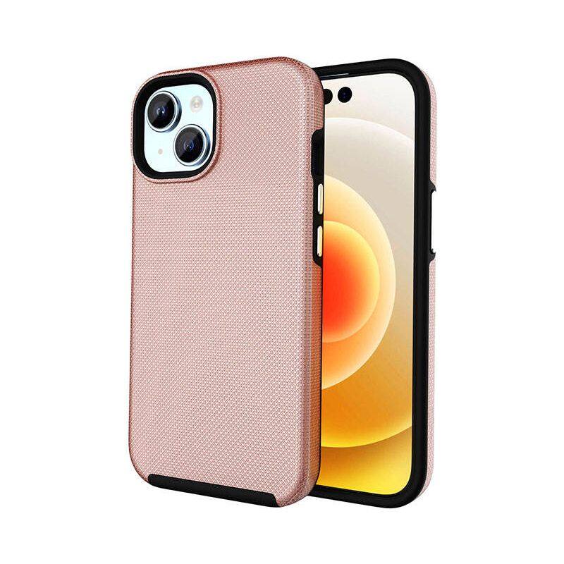 Front. Entronix - Entronix Rugged Case for iPhone 14 - Shockproof and Anti-Slip Protection - Rose.