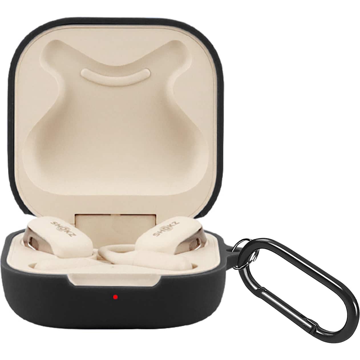 Alt View 11. SaharaCase - Venture Series Silicone Case for Shokz OpenFit and OpenFit 2 True Wireless Headphones - Black.