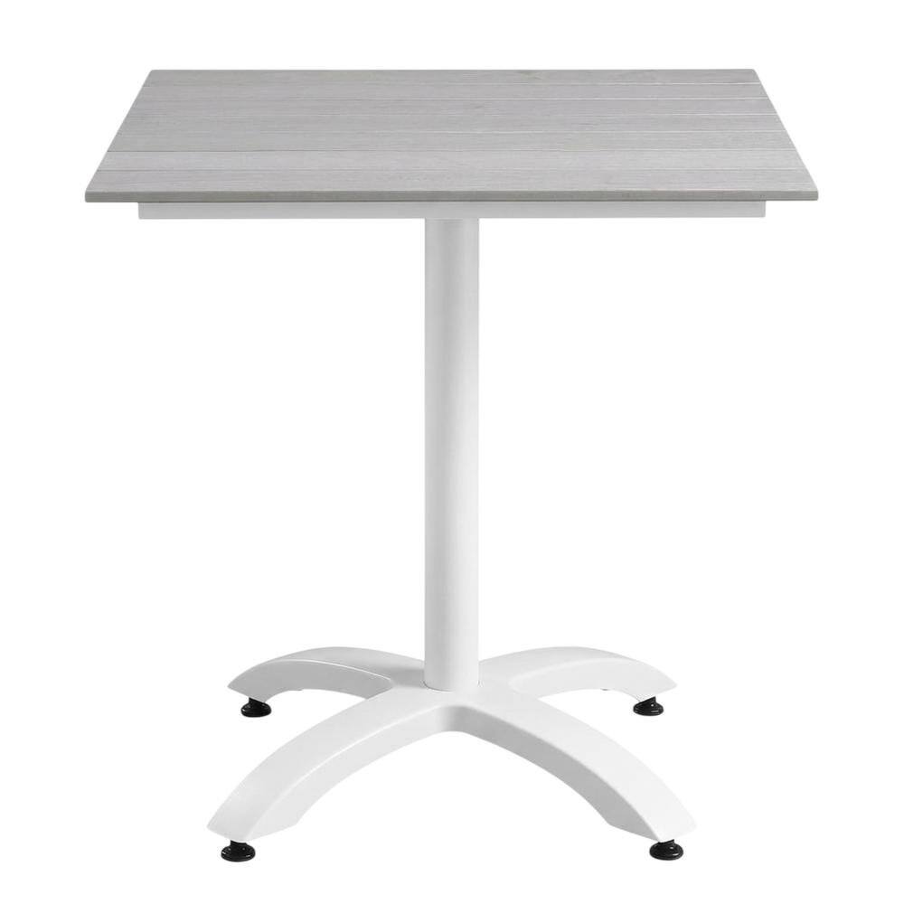 Back. Outdoor Escape - Outdoor Patio Dining Table With Modern Design And Durable Surface - Gray.