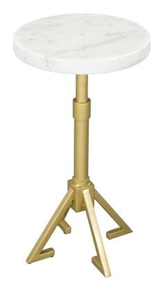 Hivvago - Maurice Side Table - White & Gold