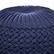 Alt View 13. Simpli Home - Grafton Velvet Round Pouf - Dark Blue.