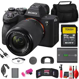 Sony - a7 IV Mirrorless Camera with 28-70mm Lens + 64GB Card + Bag + More