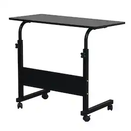 Winado - 31.5" Home Side Table Sofa End Cart Laptop PC Rolling Computer Desk Stand Coffee Tray Hight Adjustable 27.5"- 37.8" - Black
