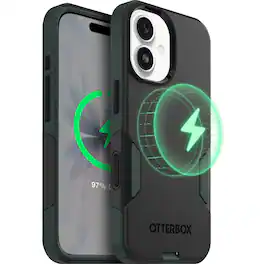 OtterBox - Commuter Series Hard Shell for iPhone 17 - Forest Night (Black/Green)