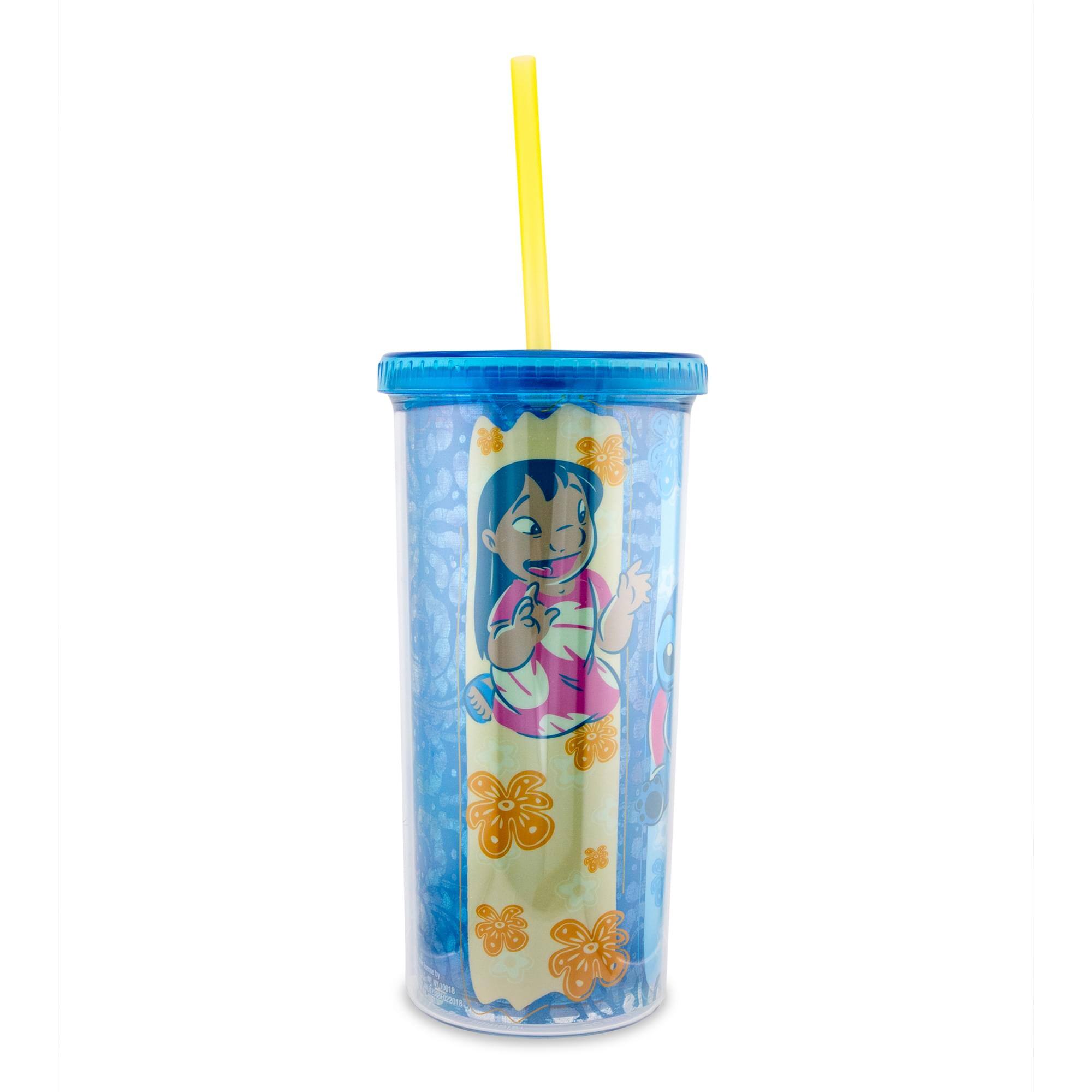 Alt View 1. Disney - Disney Lilo & Stitch Scrump 20-Ounce Plastic Carnival Cup With Lid and Straw - Blue.