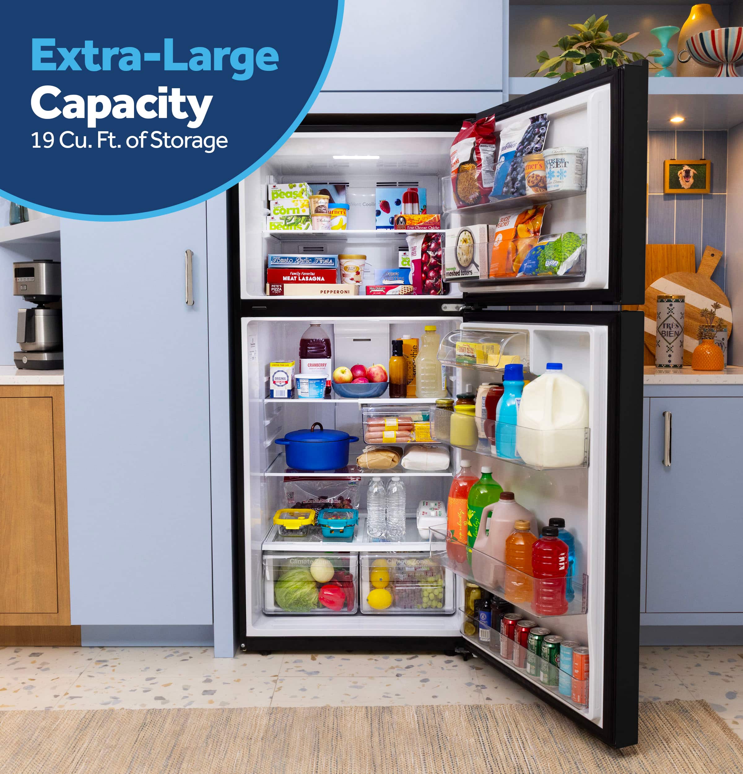 GE - 30 in. Wide 19 Cu. Ft. Freestanding Garage Ready Top Fr