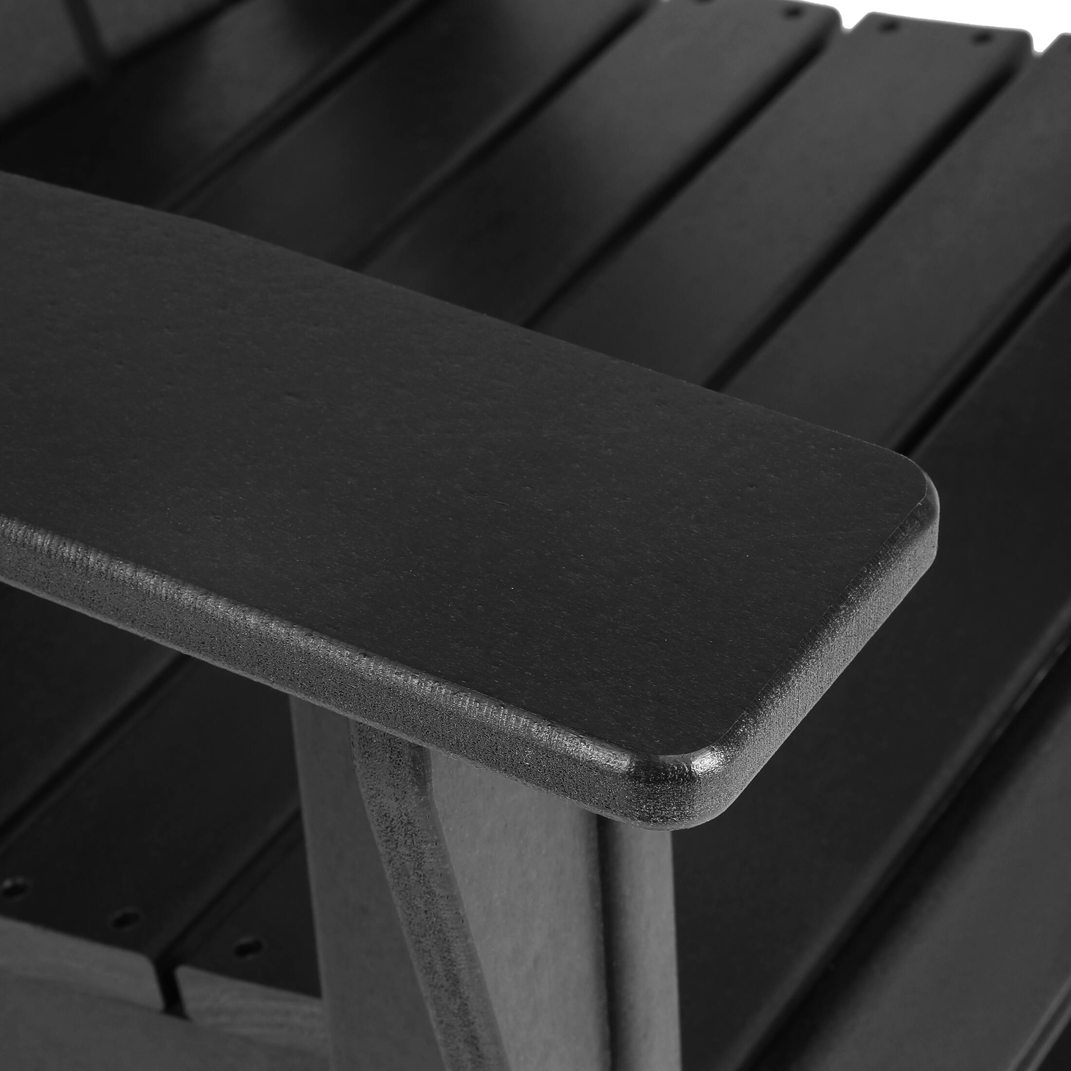 Alt View 5. WestinTrends - WestinTrends Ashore Outdoor Patio HDPE Plastic Modern Adirondack Dining Chair - Black.