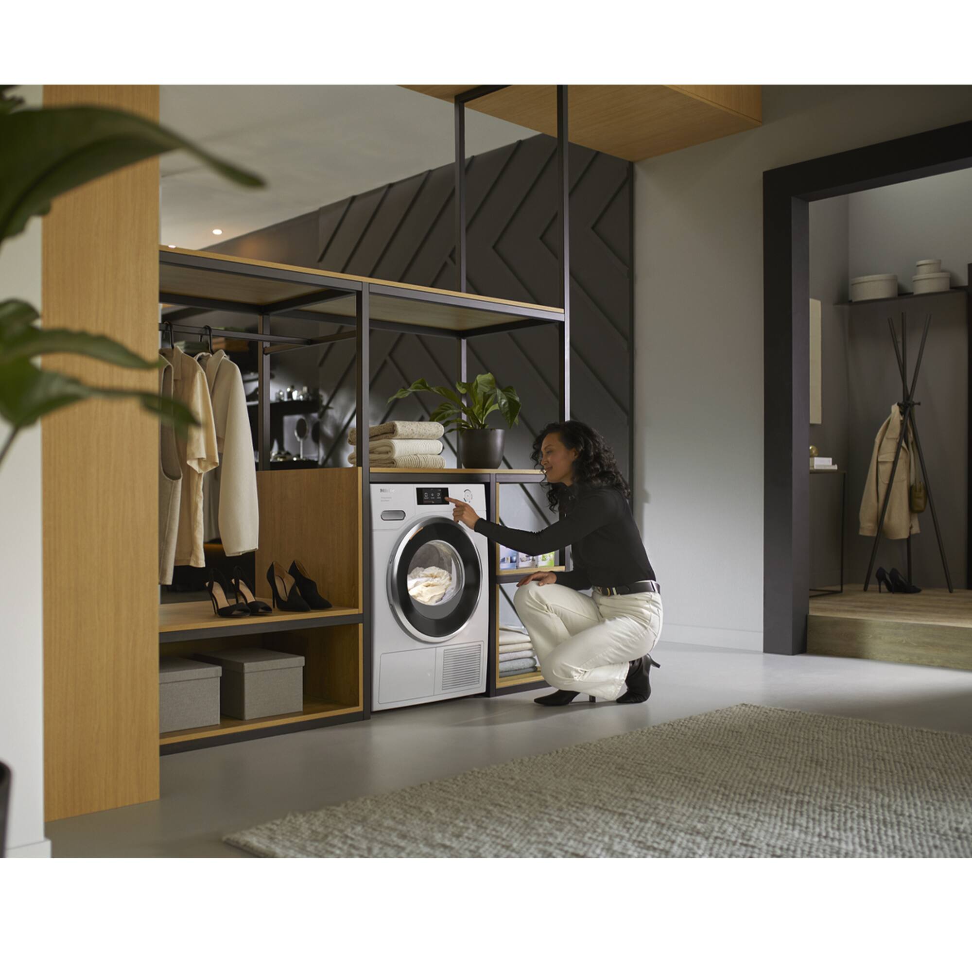 Alt View 1. Miele - Miele TXR960WP 24" 4.03 cu ft Electric Heat Pump Dryer (Lotus White) - Lotus White.