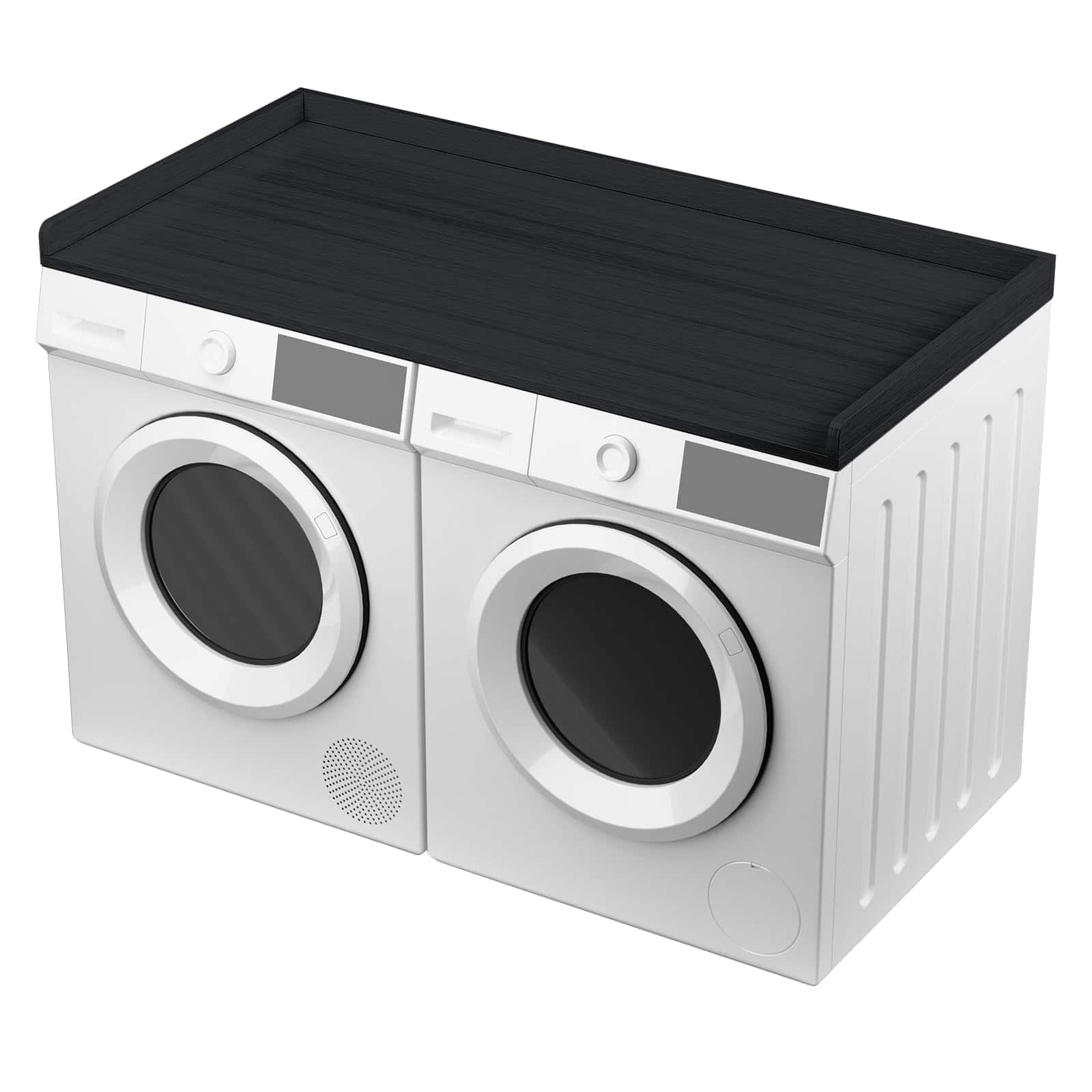 JETRANSPORT - Washer Dryer Countertop For Ge - 54" X 27.5" Laundry Shelf Topper With Edge Cover Guard & Storage Organizer - Black